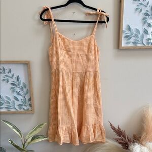 Old Navy Orange Gingham Dress